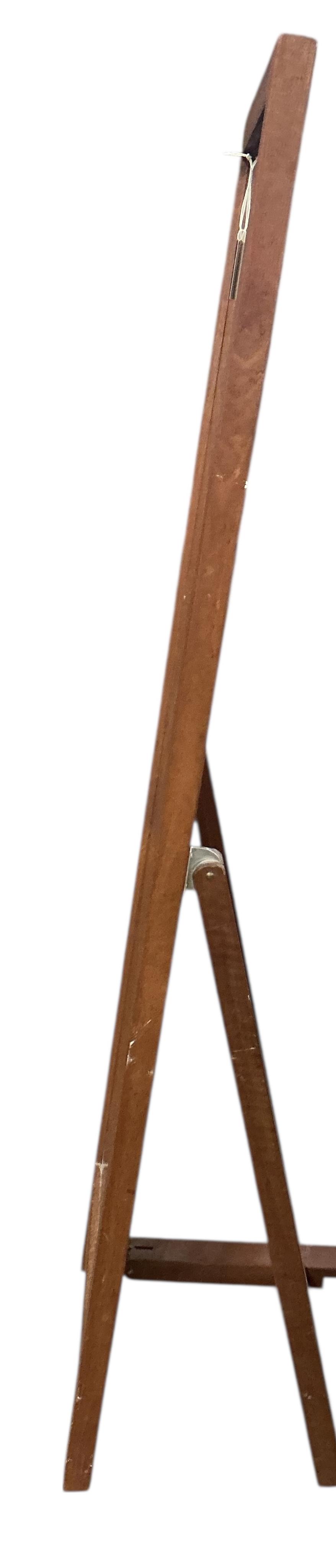 A Contemporary Heals hardwood free-standing dressing mirror, width 45cm, height 159cm
